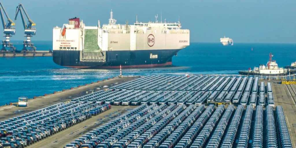 Container Ship Take from China to Germany